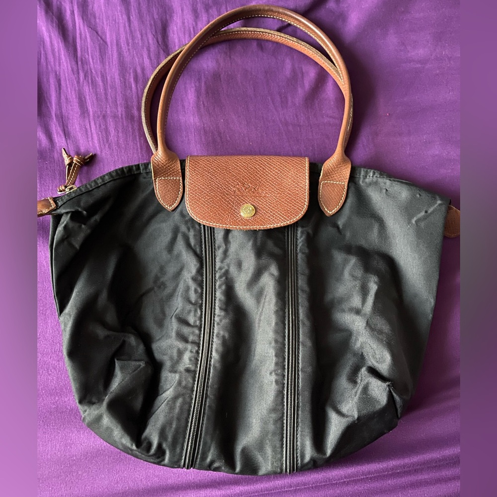 Longchamp expandable nylon tote